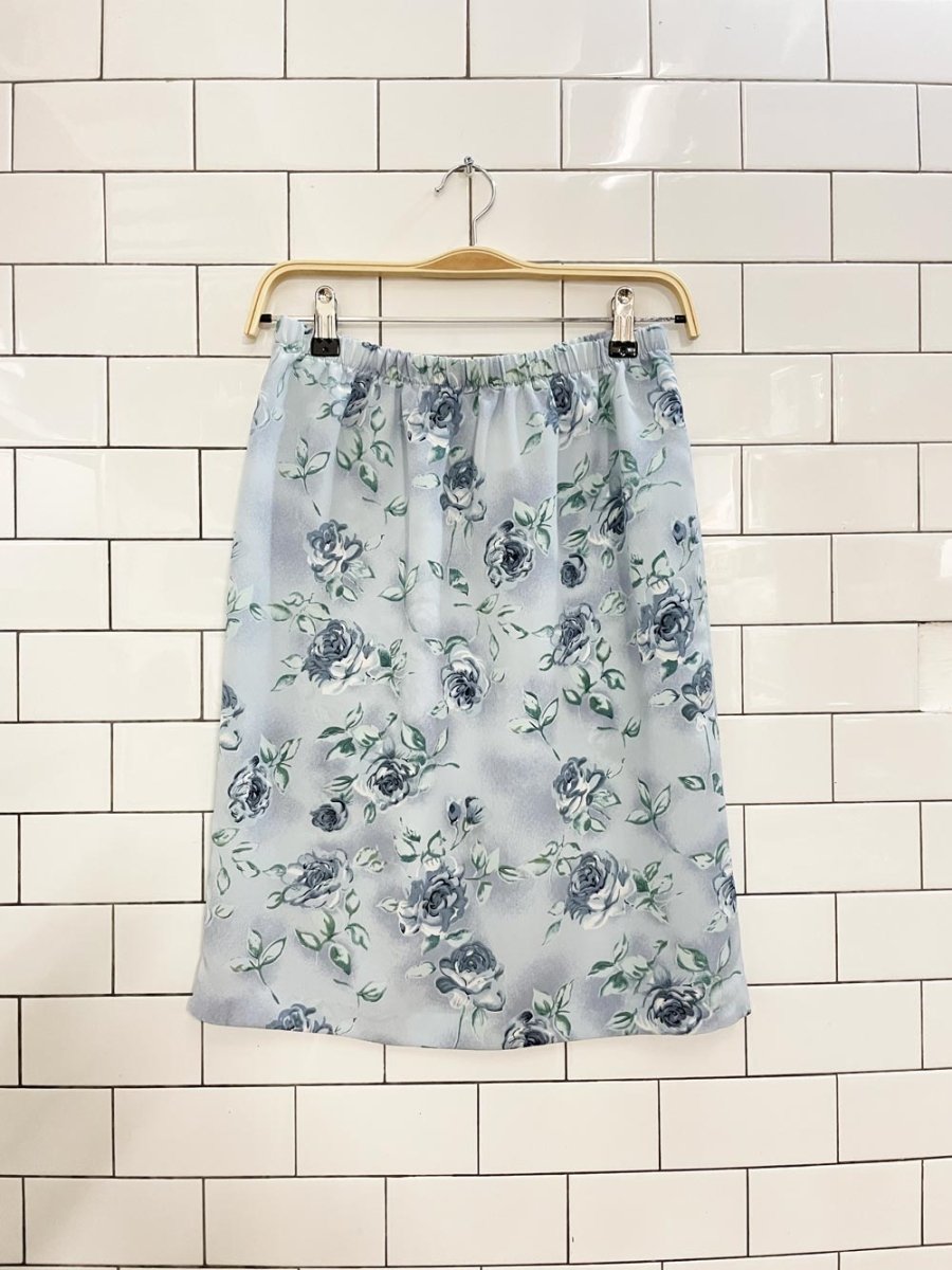 vintage 00s high rise floral mini skirt - good market thrift store