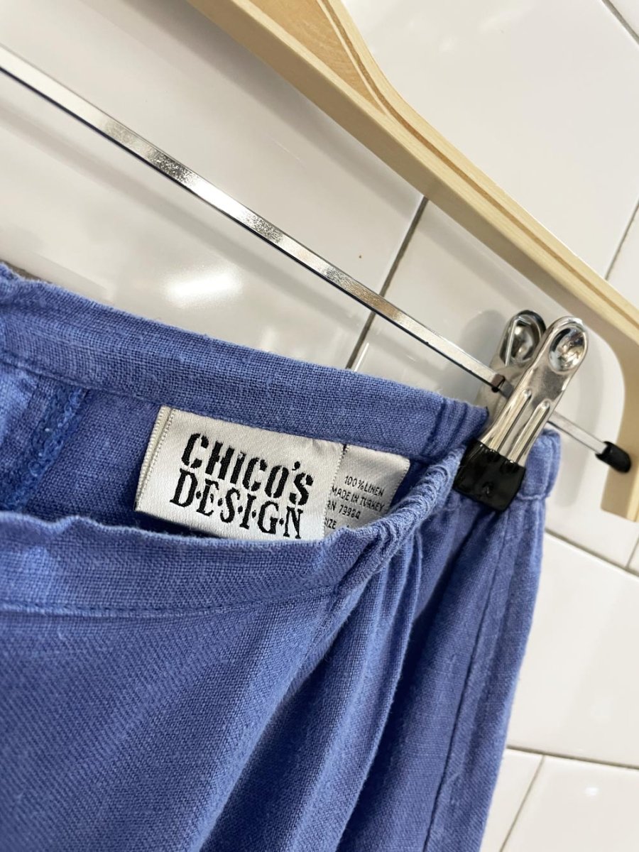 vintage 90s chico's design 100% linen maxi skirt - good market thrift store