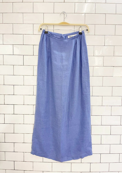 vintage 90s chico's design 100% linen maxi skirt - good market thrift store