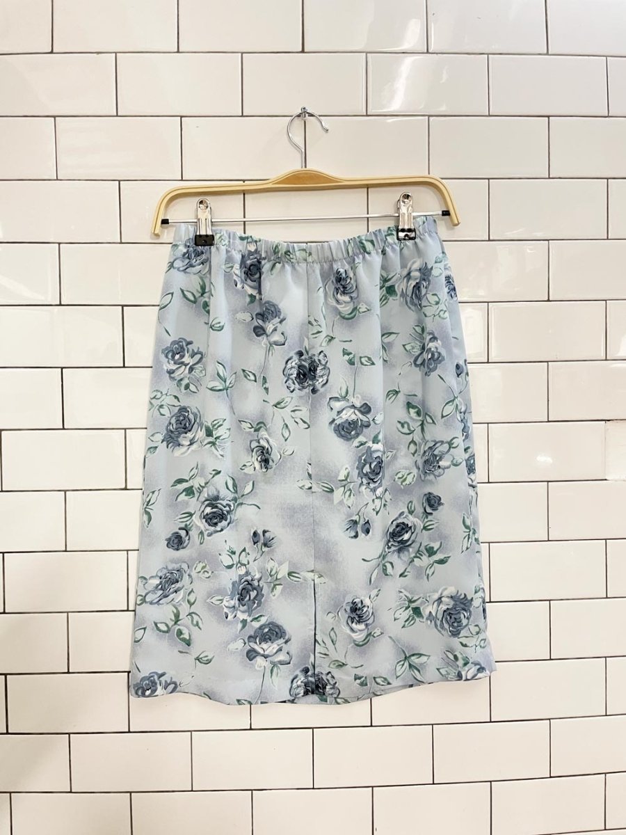 vintage 00s high rise floral mini skirt - good market thrift store