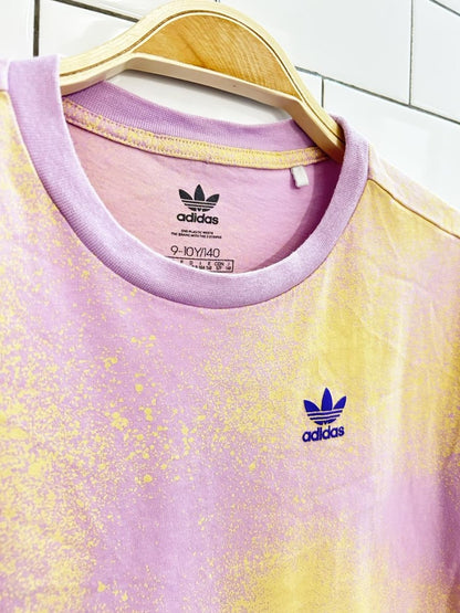 adidas boxy crop spray paint logo tee - good market thrift store