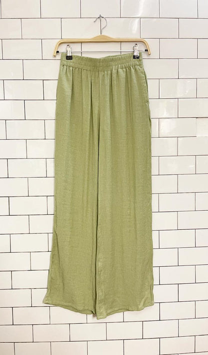 h&m crinkle flowy wide leg lounge pants - good market thrift store