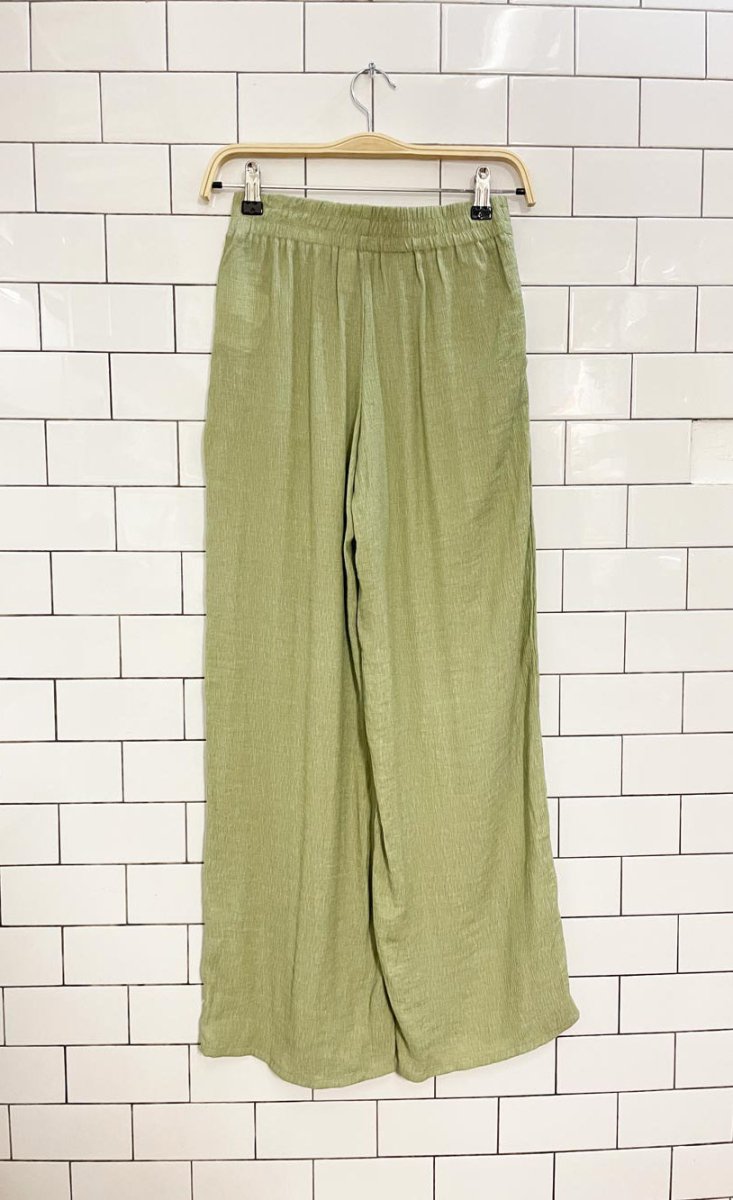 h&m crinkle flowy wide leg lounge pants - good market thrift store