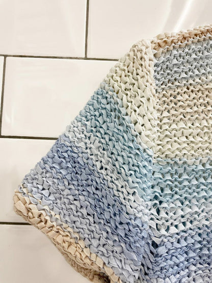 vintage 00s sigrid olsen pastel loose knit top - good market thrift store