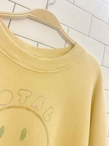 aerie total optimist distressed oversized graphic crew - good market thrift store