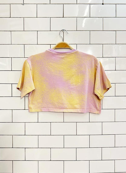 adidas boxy crop spray paint logo tee - good market thrift store