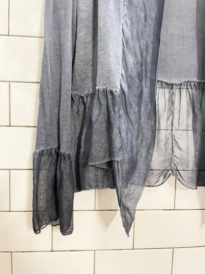 pistache italy silk trim open cardigan top - good market thrift store