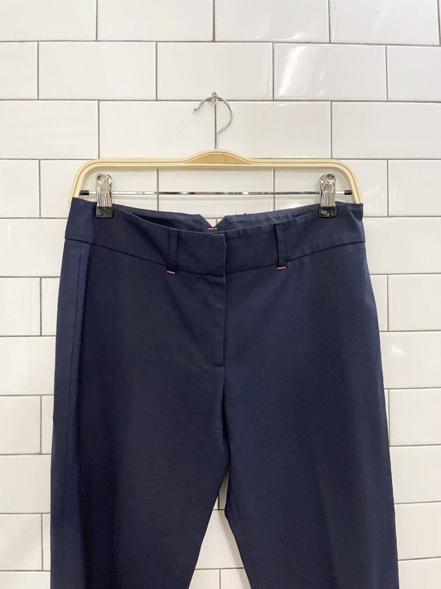 pink tartan slim wool trouser - good market thrift store