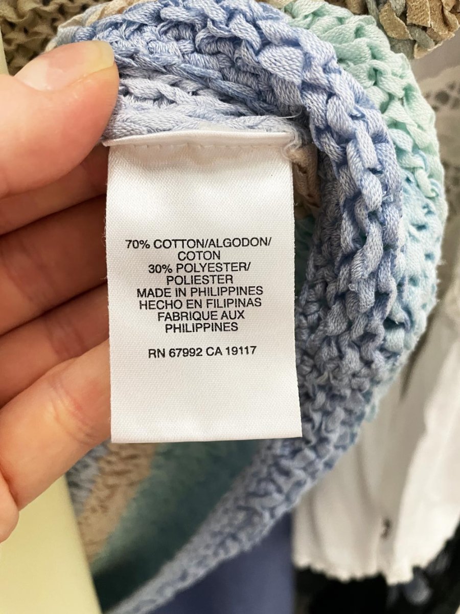 vintage 00s sigrid olsen pastel loose knit top - good market thrift store