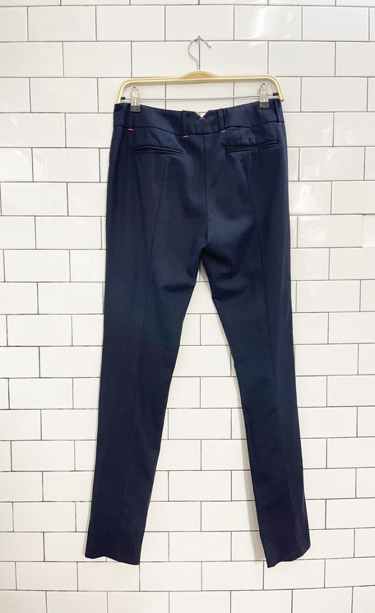 pink tartan slim wool trouser - good market thrift store