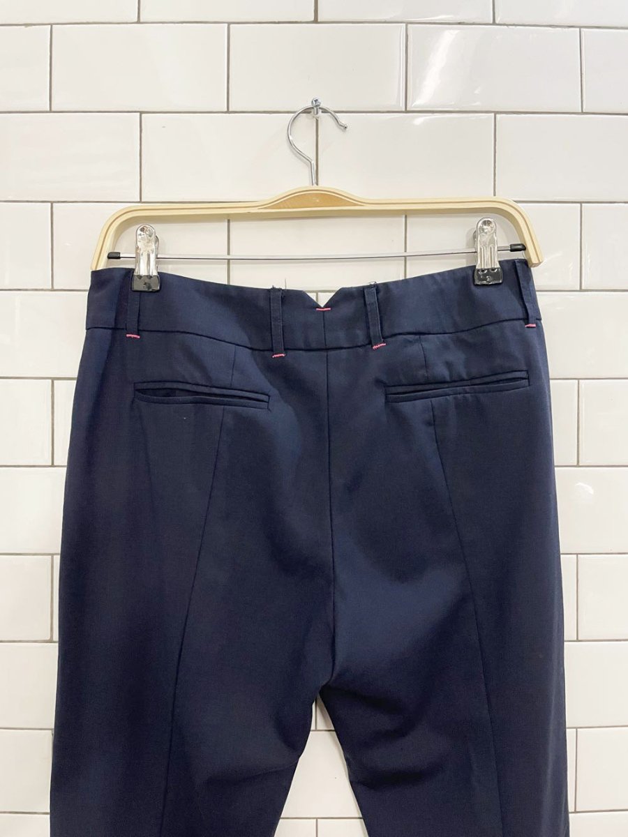 pink tartan slim wool trouser - good market thrift store