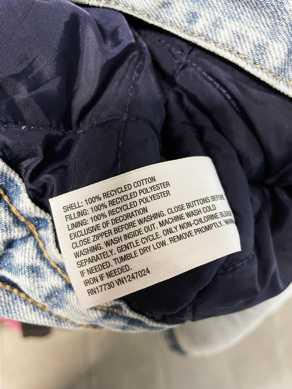wild fable two tone crop denim puffer coat