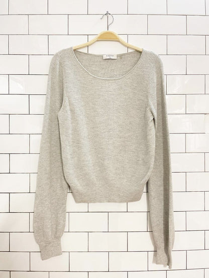 babaton wool - blend balloon - ish sleeve sweater | aritzia - good market thrift store