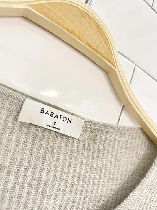 babaton wool - blend balloon - ish sleeve sweater | aritzia - good market thrift store