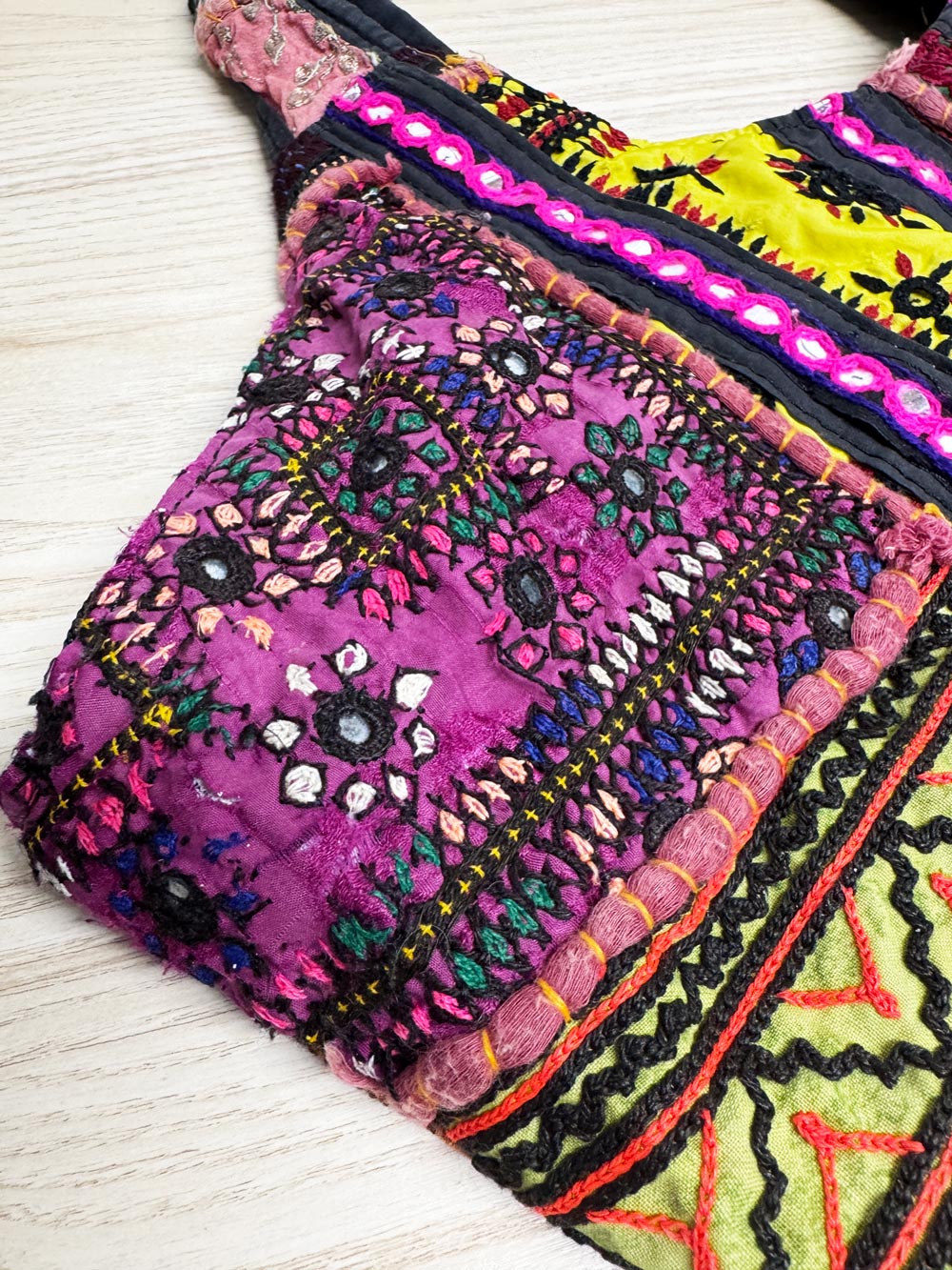 boho patchwork embroidered shoulder bag