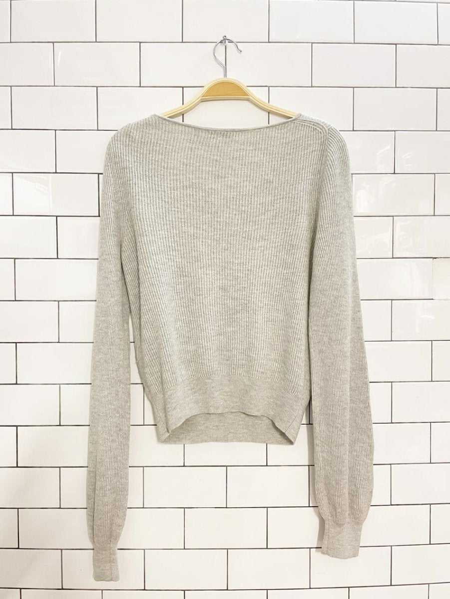 babaton wool - blend balloon - ish sleeve sweater | aritzia - good market thrift store