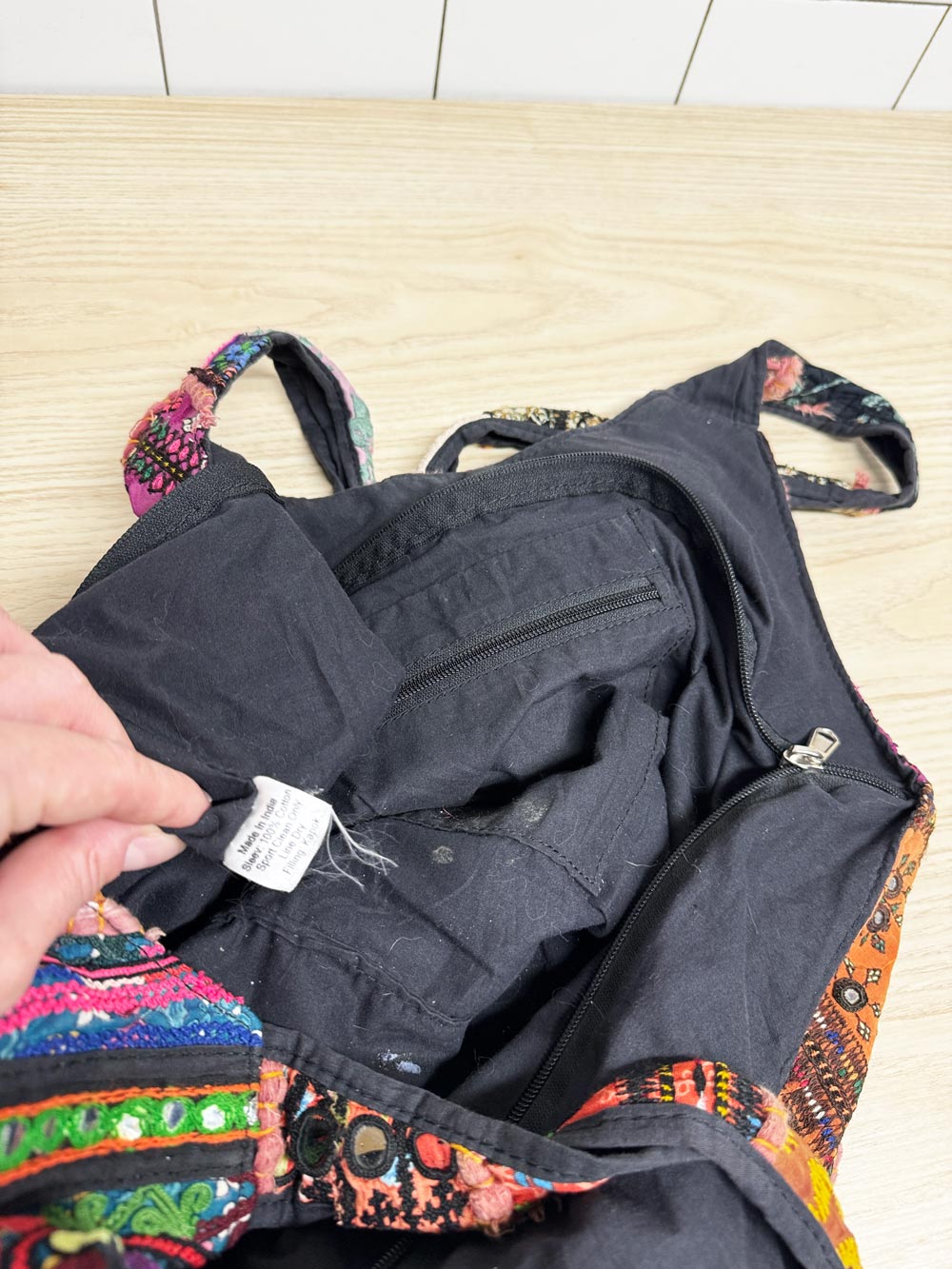 boho patchwork embroidered shoulder bag