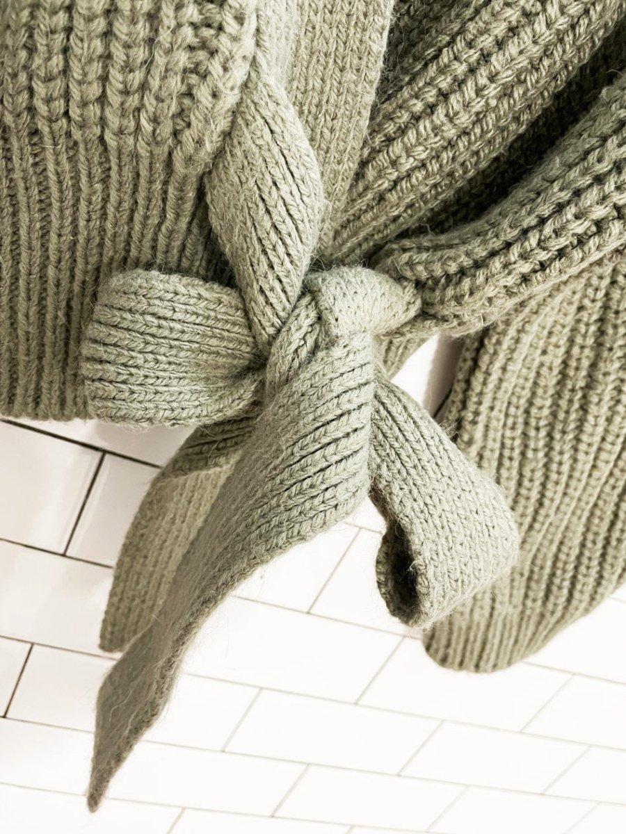 zara chunky knit wrap cardigan sweater - good market thrift store