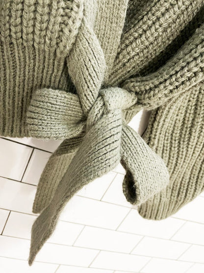 zara chunky knit wrap cardigan sweater - good market thrift store