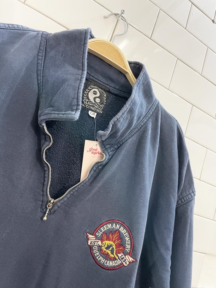 vintage 00s sleeman brewery 1/4 zip sweatshirt - good market thrift store