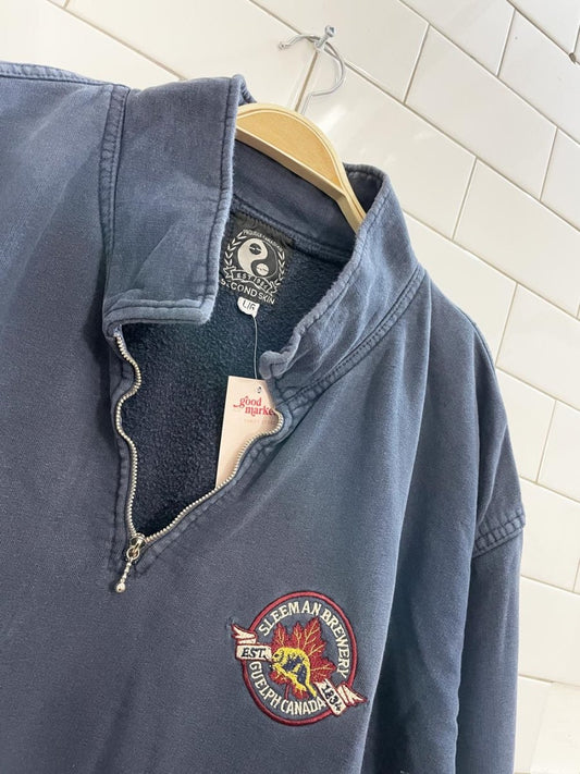 vintage 00s sleeman brewery 1/4 zip sweatshirt - good market thrift store