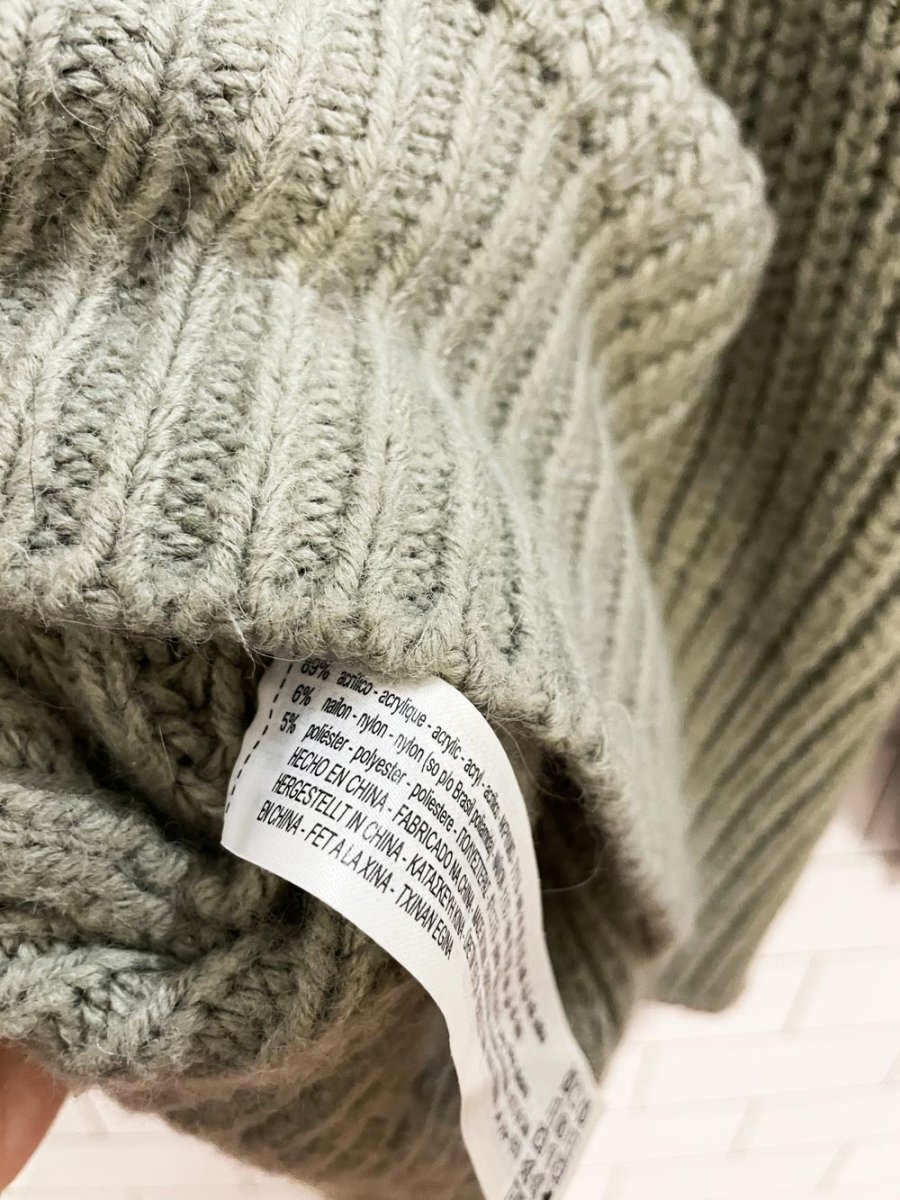 zara chunky knit wrap cardigan sweater - good market thrift store