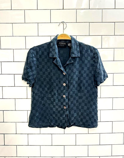 vintage 90s liz claiborne rayon blouse - good market thrift store