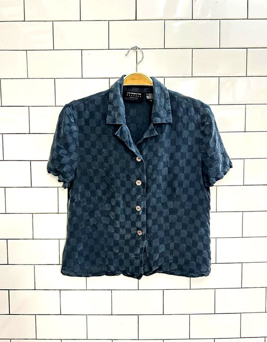 vintage 90s liz claiborne rayon blouse - good market thrift store