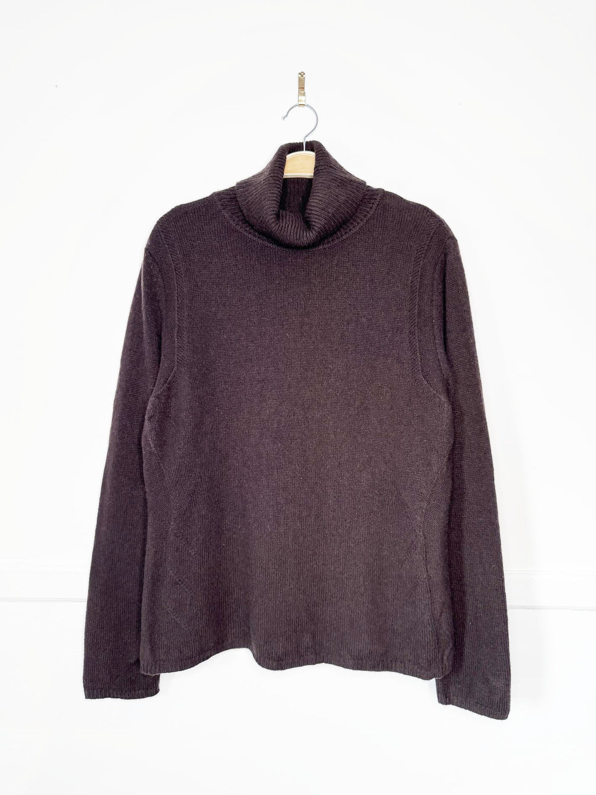 vintage hathaway platinum 100% cashmere knit turtleneck sweater | made in Italy