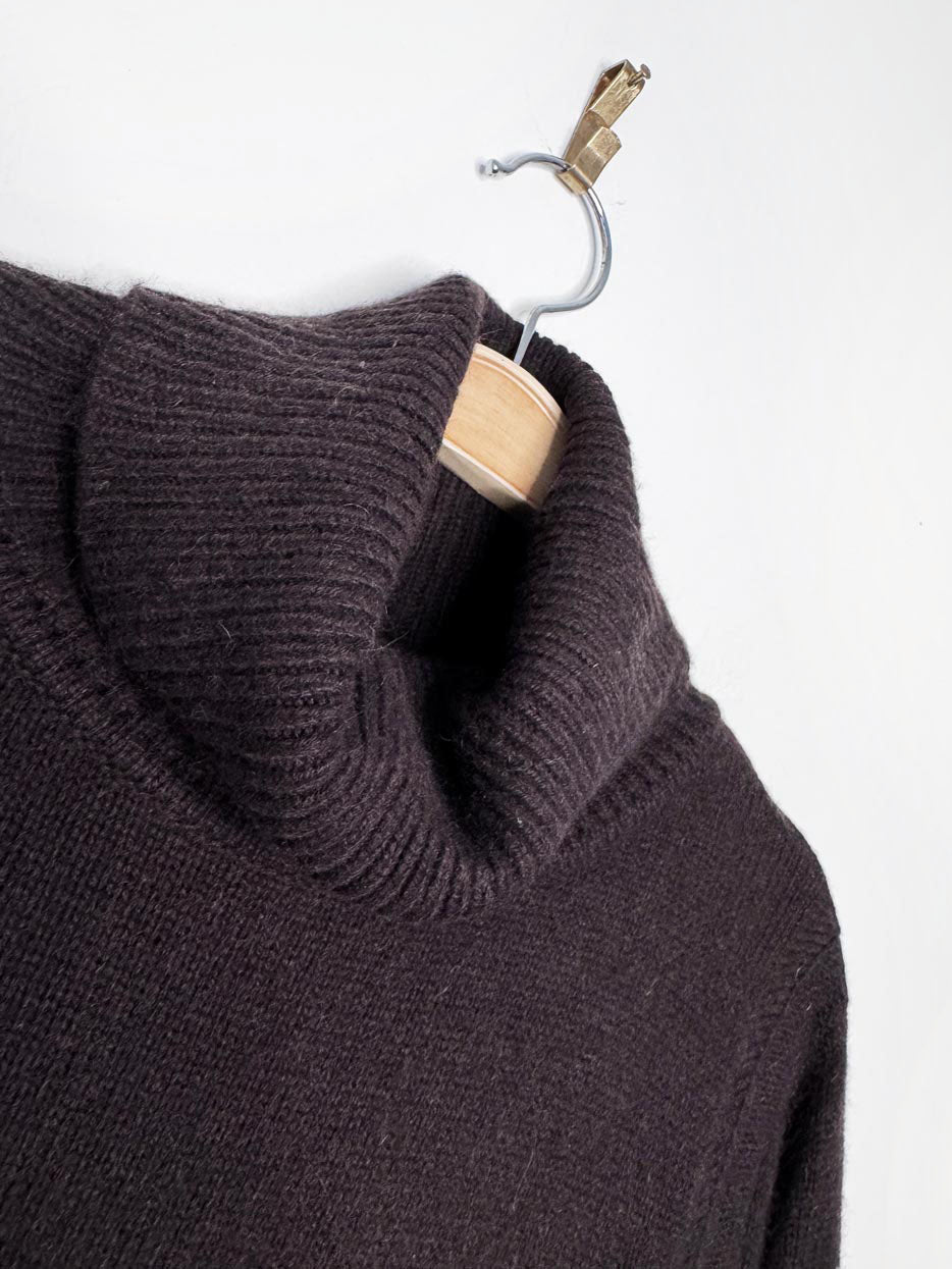 vintage hathaway platinum 100% cashmere knit turtleneck sweater | made in Italy