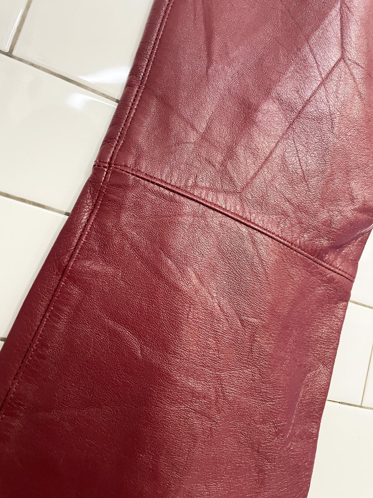vintage 00s 5|48 butter leather high rise bootcut pants | lambskin | made in Canada