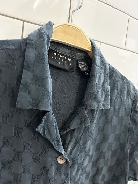 vintage 90s liz claiborne rayon blouse - good market thrift store
