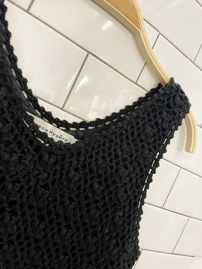 vintage 00s bianca nygard crochet knit tank - good market thrift store