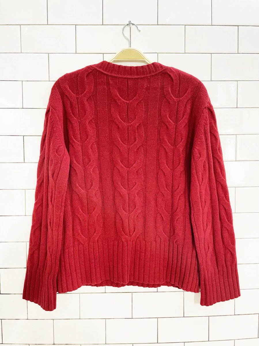 banana republic 2024 100% merino wool cable knit sweater - good market thrift store