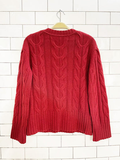 banana republic 2024 100% merino wool cable knit sweater - good market thrift store