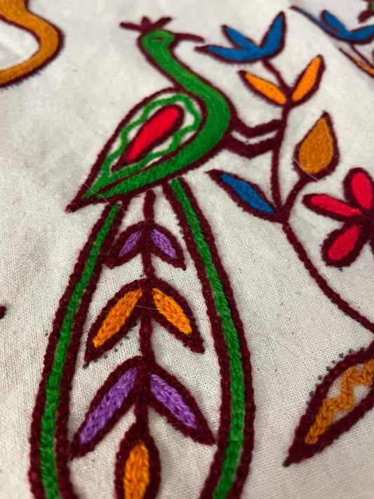 boho indian folk embroidered tapestry - good market thrift store