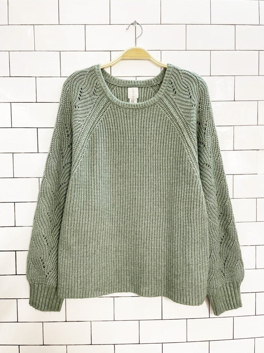 joie pointelle knit sleeve super soft sweater - good market thrift store