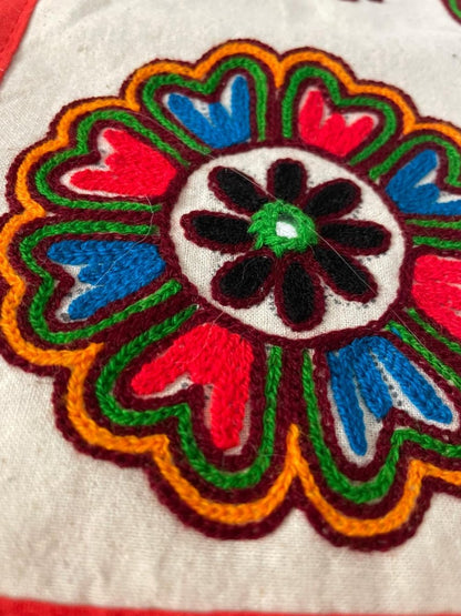 boho indian folk embroidered tapestry - good market thrift store