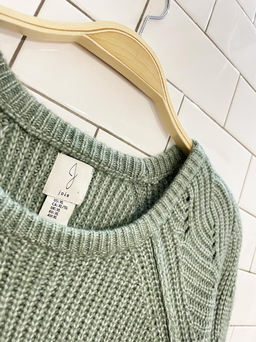 joie pointelle knit sleeve super soft sweater - good market thrift store