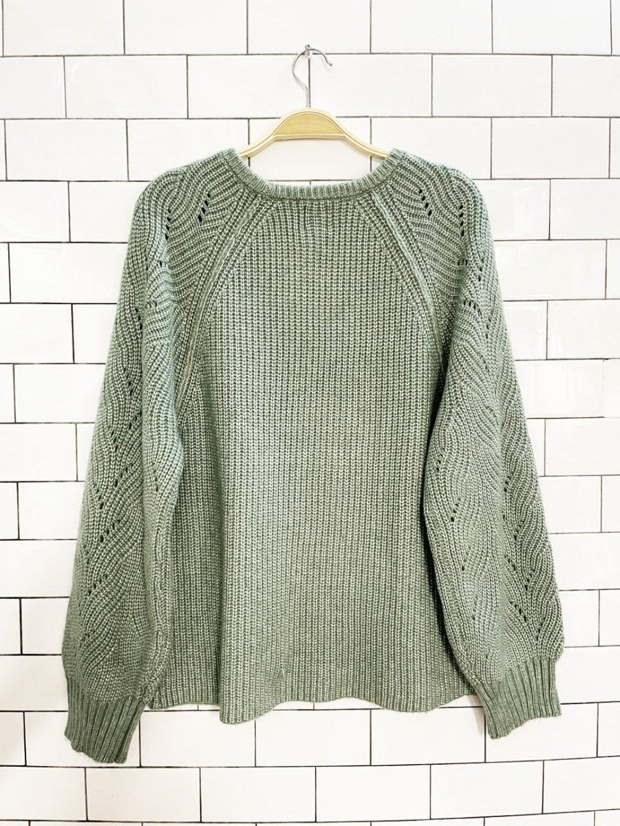 joie pointelle knit sleeve super soft sweater - good market thrift store