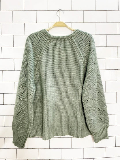 joie pointelle knit sleeve super soft sweater - good market thrift store