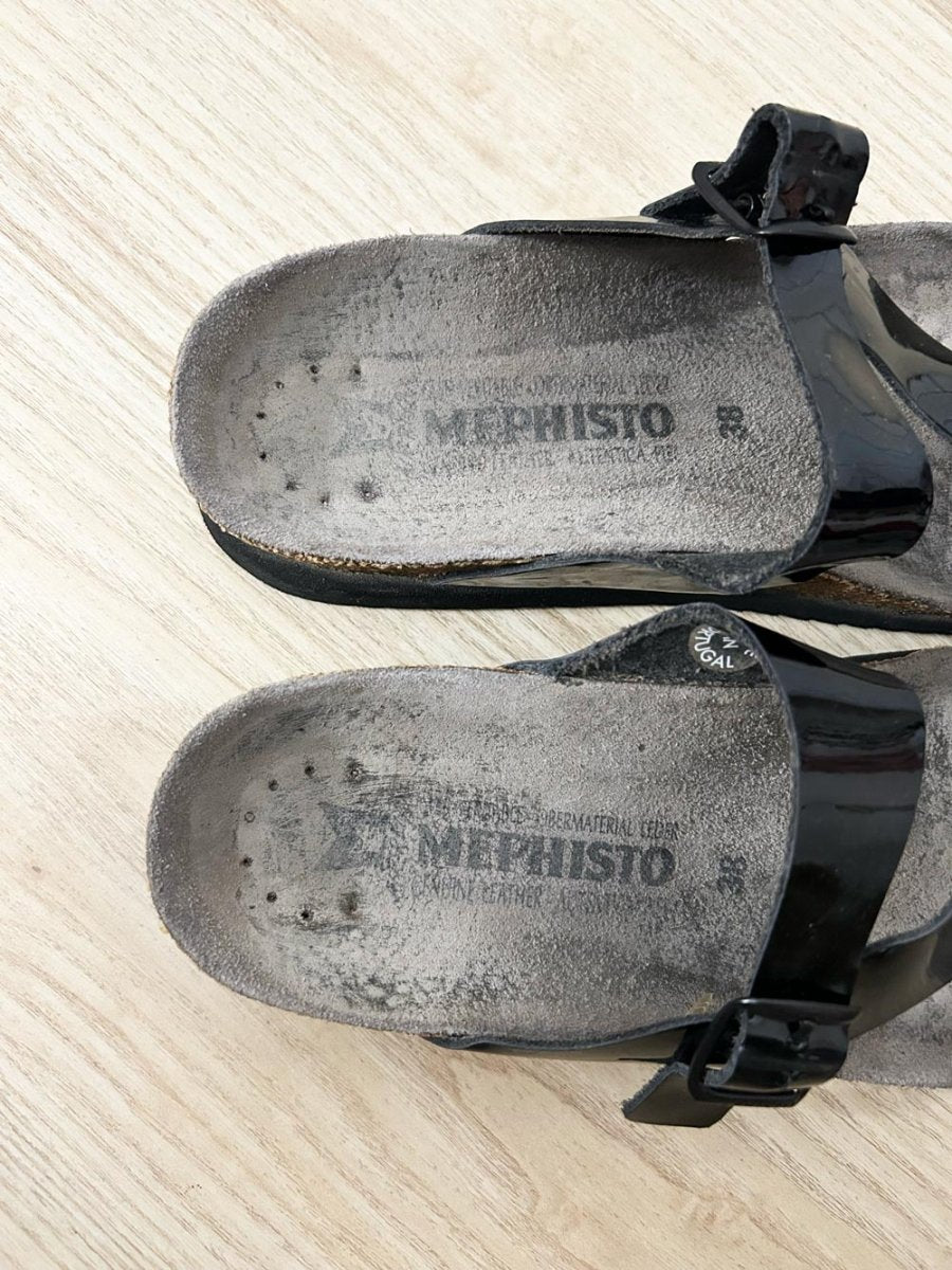 mephisto helen classic patent leather sandals - good market thrift store