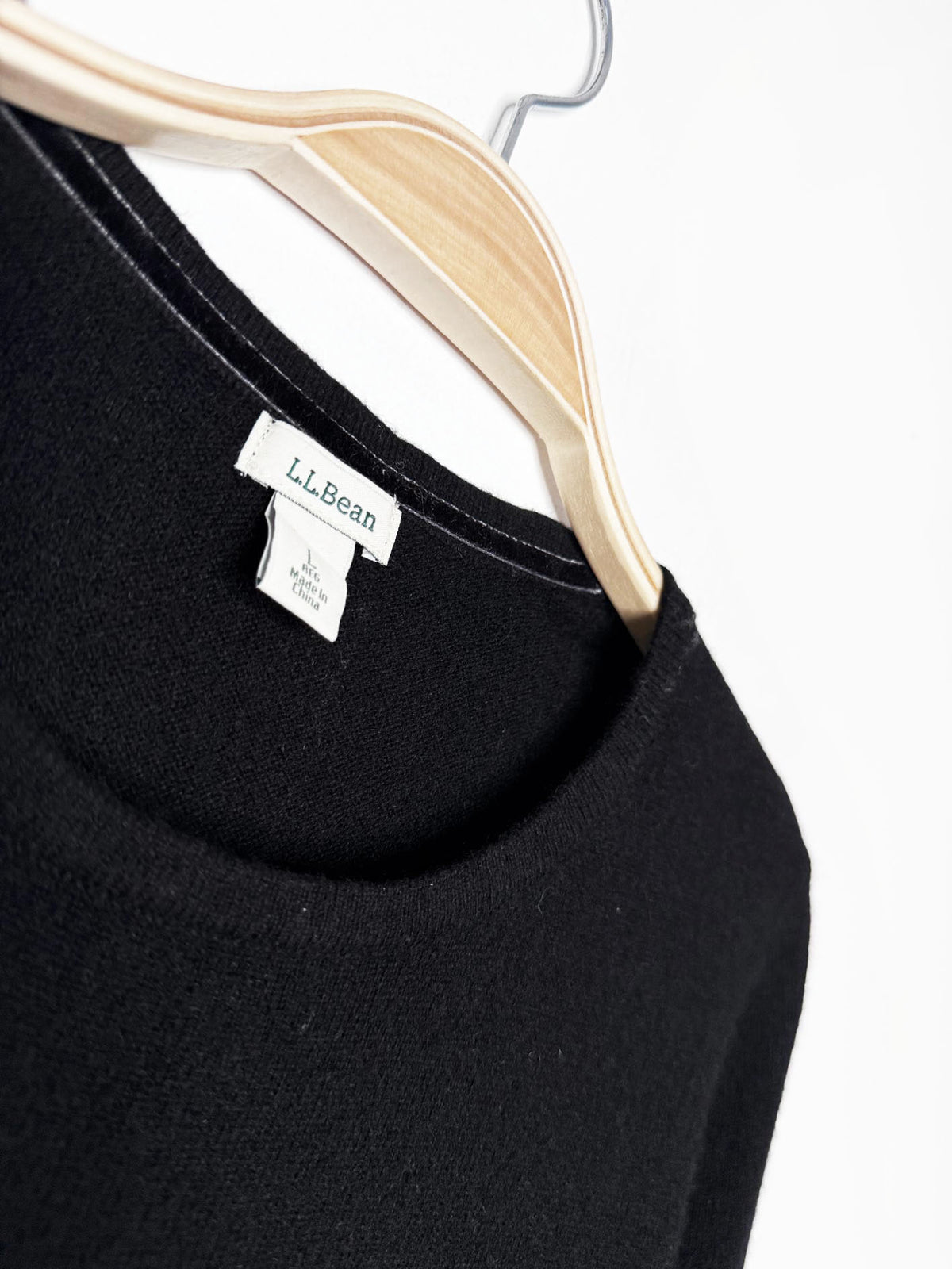 ll bean 100% cashmere knit crewneck sweater