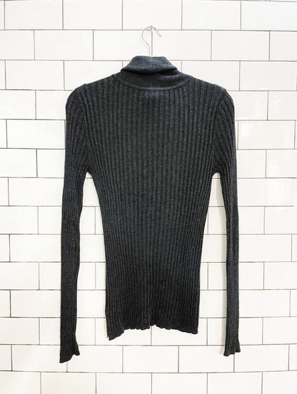 magaschino silk - cashmere light rib - knit turtleneck - good market thrift store