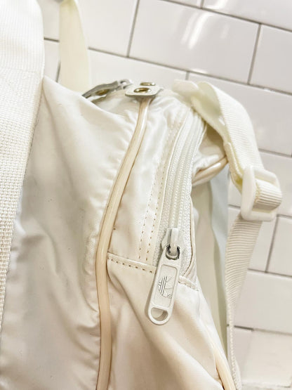 vintage 80s adidas white duffle bag - good market thrift store
