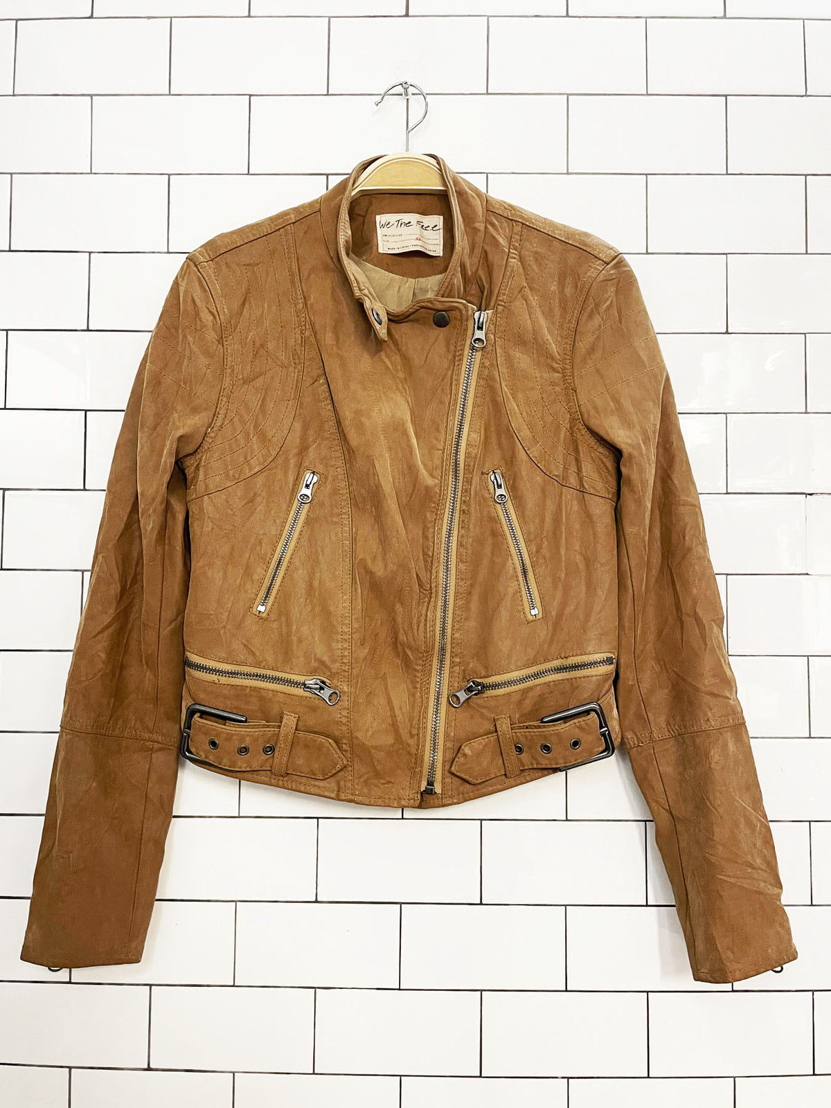 free people fenix faux leather biker jacket | vegan