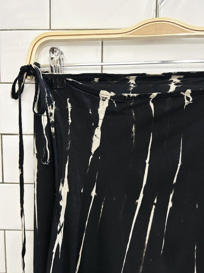 vintage 90s wrap tie dye midi skirt - good market thrift store