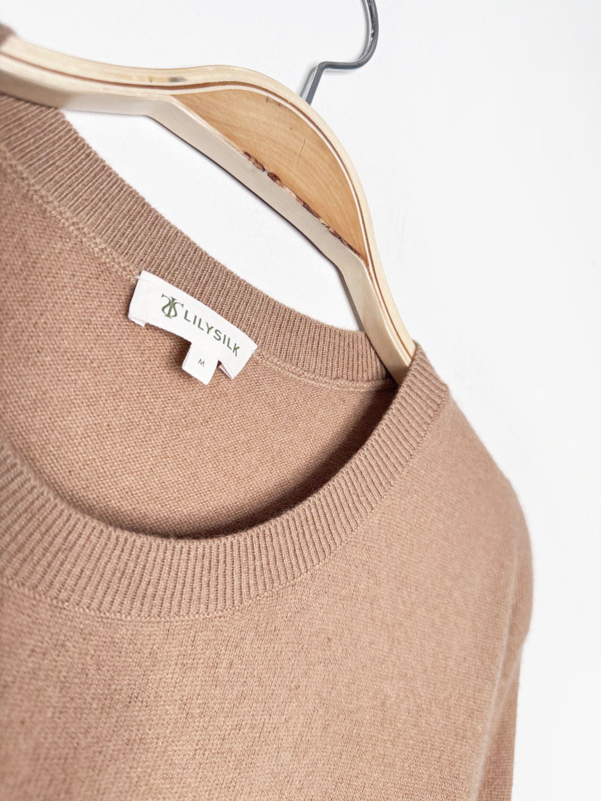 lilysilk 100% ultrafine baby cashmere knit crewneck sweater
