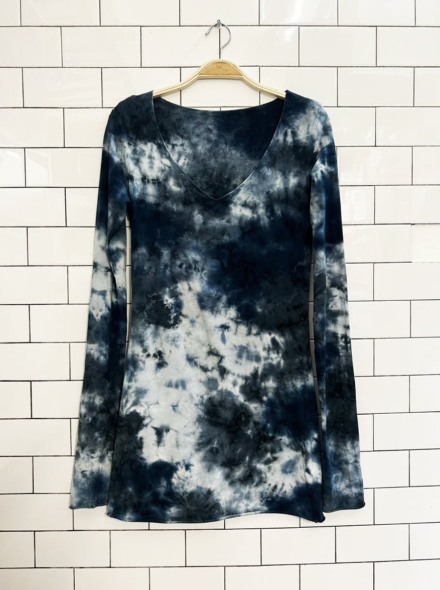 y2k hard tail jersey tie dye mini dress - good market thrift store