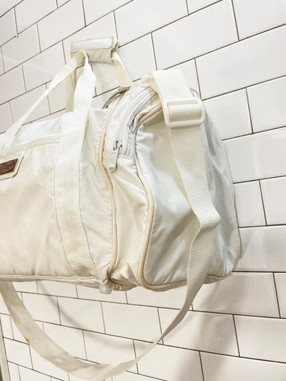 vintage 80s adidas white duffle bag - good market thrift store